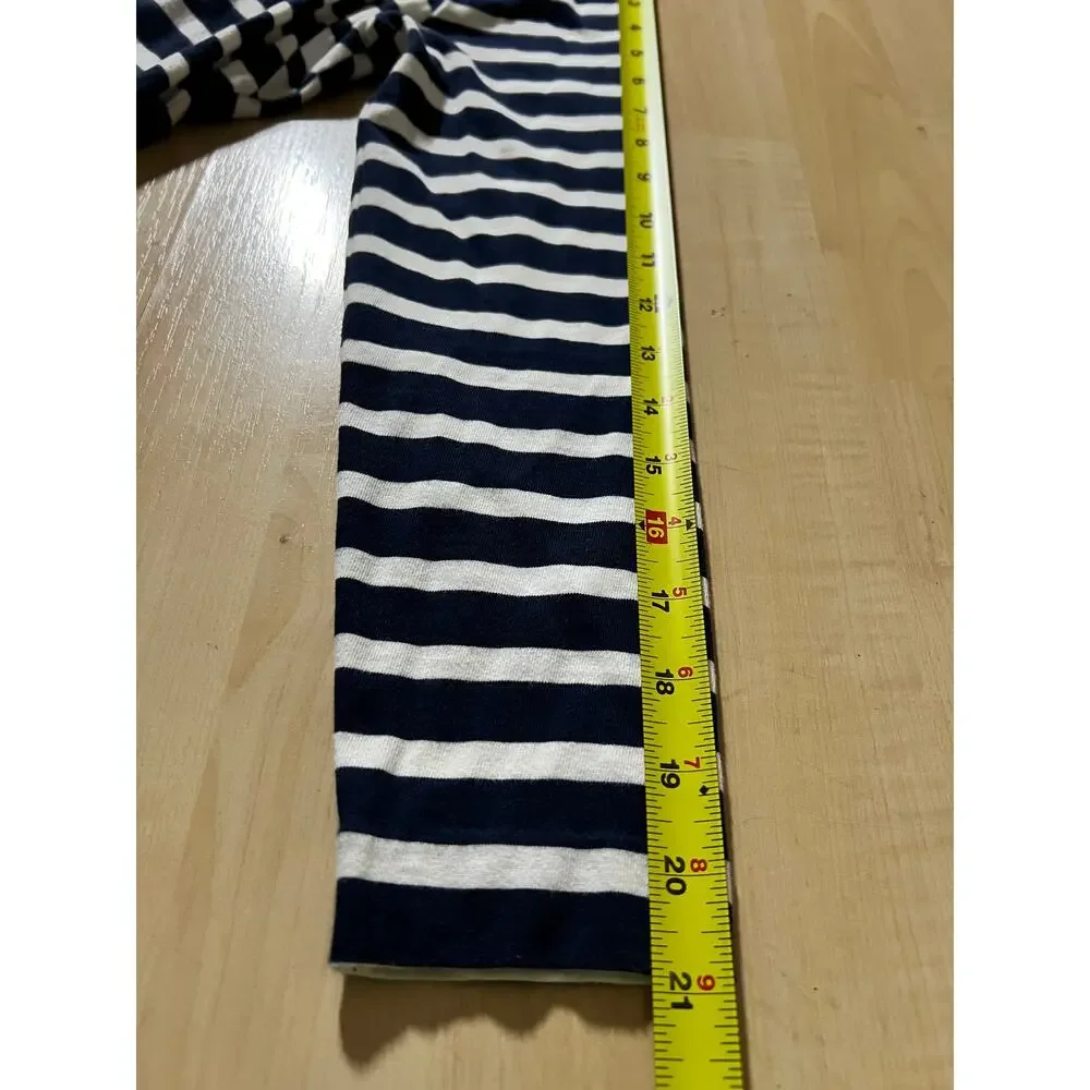 J.Crew 365 Dress Women Size S Navy White Stripe Long Sleeve Sailor French Chic